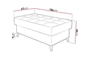 Amshyttan Fotpall 106 cm - Grå - Products - Möbler - Fåtölj & stolar - Pall & puff - Fotpallar