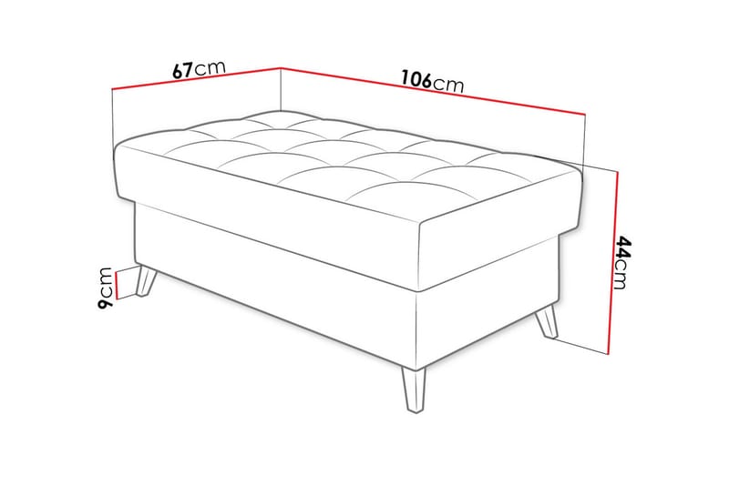 Amshyttan Fotpall 106 cm - Grå - Products - Möbler - Fåtölj & stolar - Pall & puff - Fotpallar