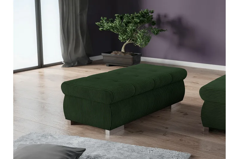 Cerys Fotpall 60 cm - Grön - Products - Möbler - Fåtölj & stolar - Pall & puff - Fotpallar