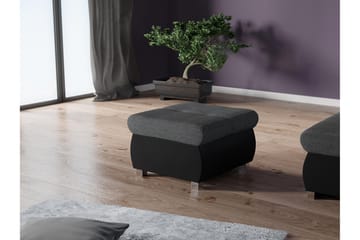 Cerys Fotpall 60 cm - Mörkgrå/Svart - Products - Möbler - Fåtölj & stolar - Pall & puff - Fotpallar
