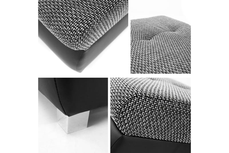 Cerys Fotpall 60 cm - Vit/Grå - Products - Möbler - Fåtölj & stolar - Pall & puff - Fotpallar