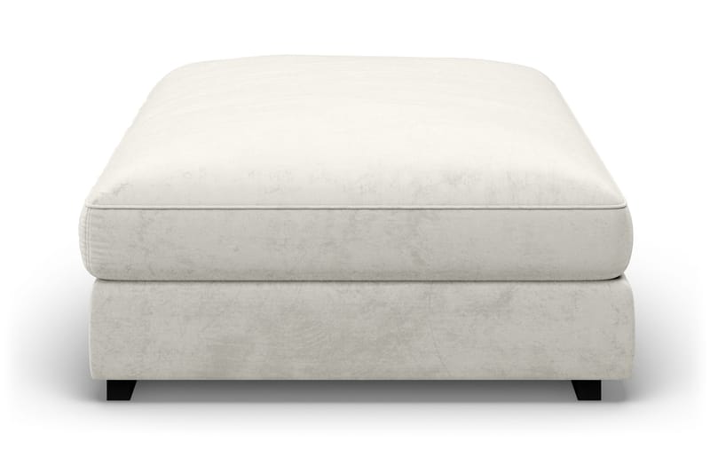 Dubai Fotpall Sammet - Vit - Products - Möbler - Fåtölj & stolar - Pall & puff - Fotpallar