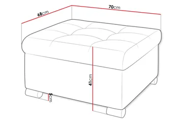 Dynir Fotpall 68 cm - Vit - Products - Möbler - Fåtölj & stolar - Pall & puff - Fotpallar