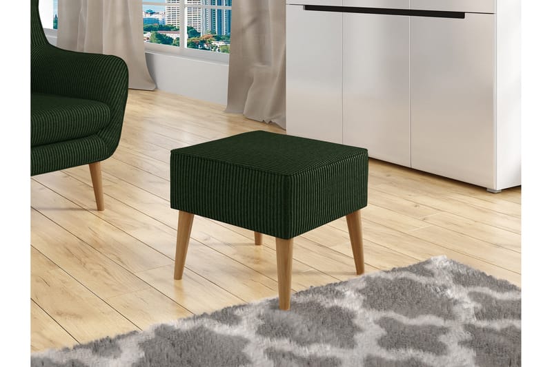 Gabi Fotpall 45 cm - Grön - Products - Möbler - Fåtölj & stolar - Pall & puff - Fotpallar