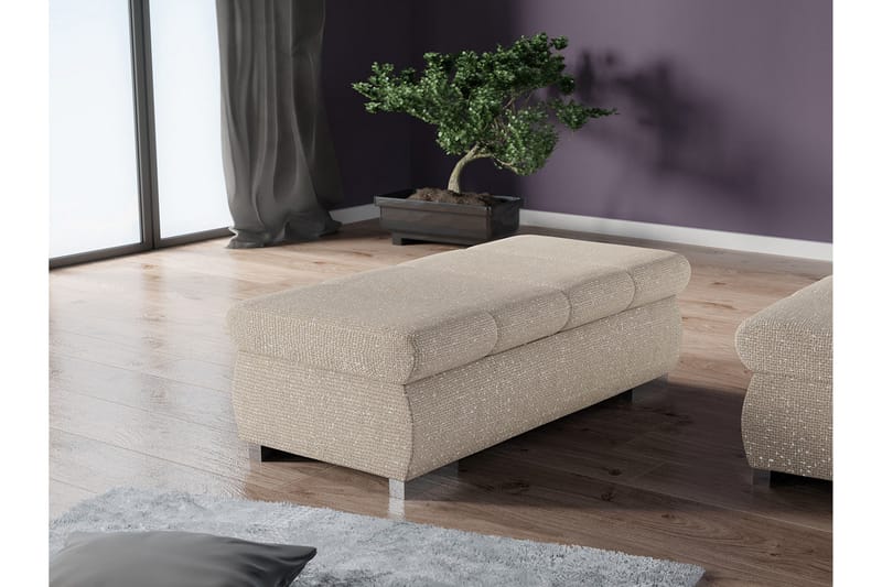 Gamal Fotpall 60 cm - Beige - Products - Möbler - Fåtölj & stolar - Pall & puff - Fotpallar