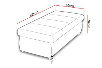 Gamal Fotpall 60 cm - Mörkgrå/Ljusgrå - Products - Möbler - Fåtölj & stolar - Pall & puff - Fotpallar
