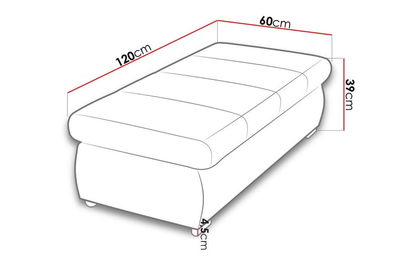 Gamal Fotpall 60 cm - Mörkgrå/Ljusgrå - Products - Möbler - Fåtölj & stolar - Pall & puff - Fotpallar