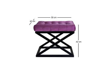 Gillie Sittpuff 40 cm - Svart/Purple - Products - Möbler - Fåtölj & stolar - Pall & puff - Sittpuff