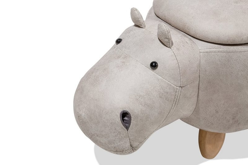 Hippo Sittpuff 32 cm - Grå - Products - Möbler - Fåtölj & stolar - Pall & puff - Sittpuff