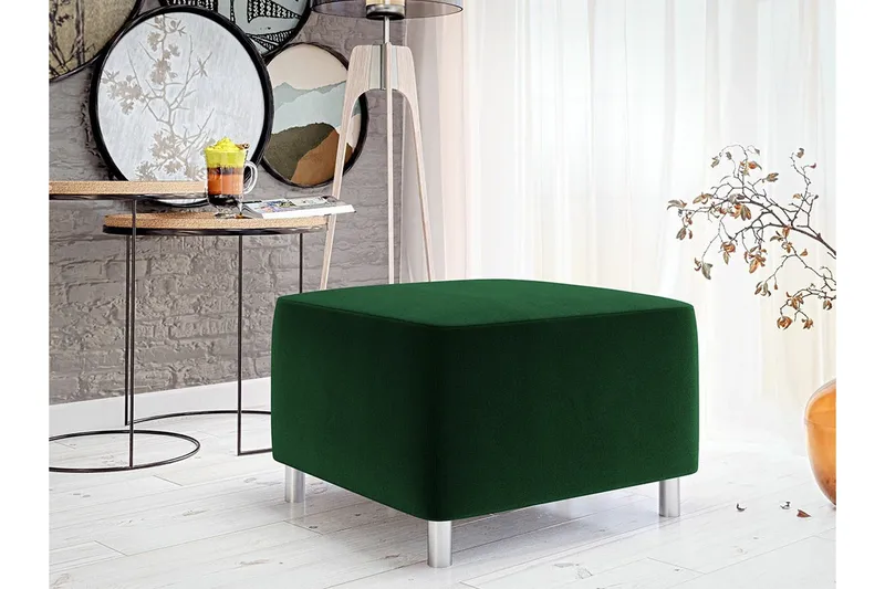Kintore Fotpall 56 cm Dark green - Products - Möbler - Fåtölj & stolar - Pall & puff - Fotpallar