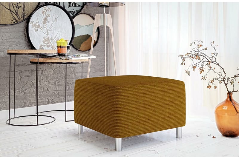 Kintore Fotpall 56 cm Dark yellow - Products - Möbler - Fåtölj & stolar - Pall & puff - Fotpallar