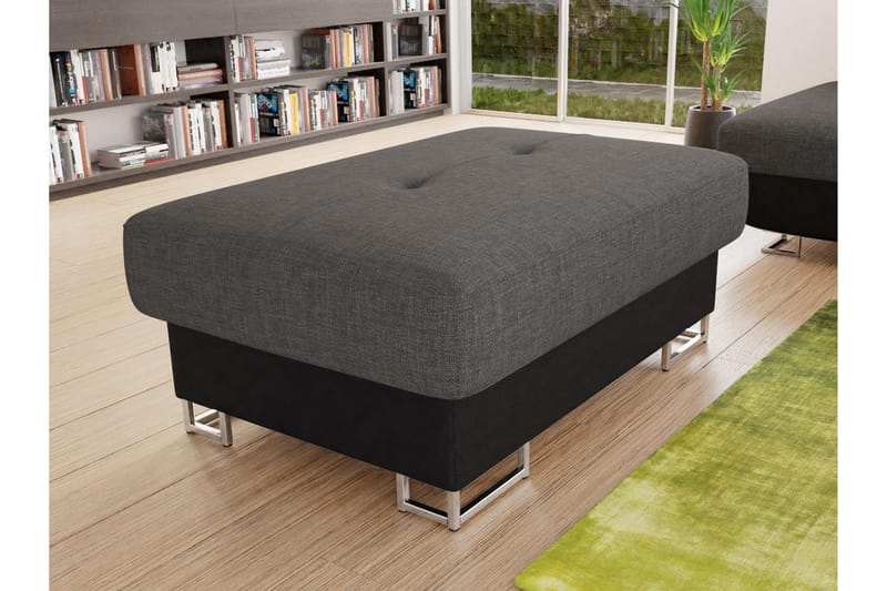 Reginia Fotpall 104 cm - Svart/Mörkgrå - Products - Möbler - Fåtölj & stolar - Pall & puff - Fotpallar
