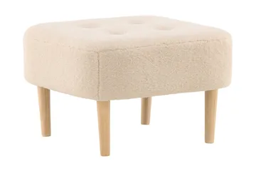 Salina Sittpuff med knappar - Vit - Products - Möbler - Fåtölj & stolar - Pall & puff - Sittpuff