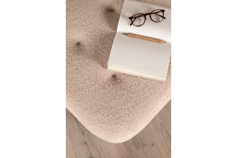 Salina Sittpuff med knappar - Vit - Products - Möbler - Fåtölj & stolar - Pall & puff - Sittpuff