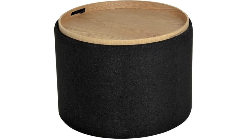 Velmira Puff 56 cm Rund - Svart - Products - Möbler - Fåtölj & stolar - Pall & puff - Sittpuff