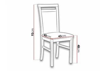 Roma Matstol - Svart - Products - Möbler - Fåtölj & stolar - Matstol & köksstol