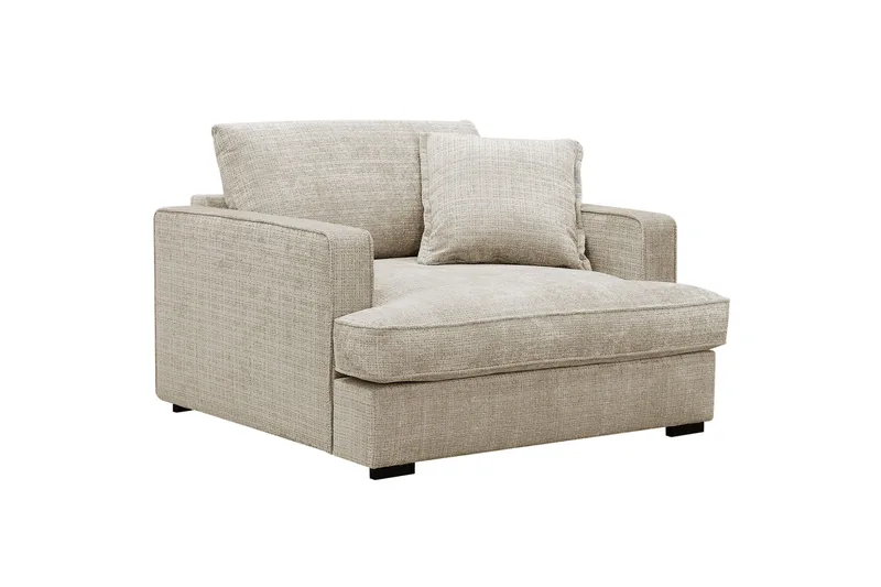 Rossita lyx Extra djup Fåtölj - Beige Chenille - Products - Möbler - Fåtölj & stolar - Fåtölj