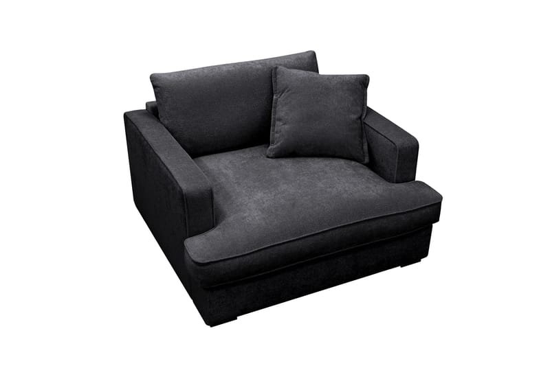 Rossita lyx Extra djup Fåtölj - Svart Chenille - Products - Möbler - Fåtölj & stolar - Fåtölj