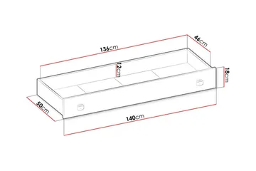 Rathmore Sängkista 140 cm - Grå - Products - Möbler - Fåtölj & stolar - Sittbänk - Sängbänk