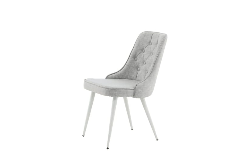 Velvet Deluxe Matstol - Grå/Vit - Products - Möbler - Fåtölj & stolar - Matstol & köksstol
