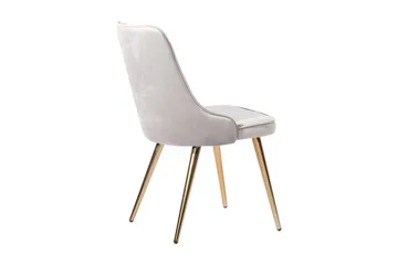 Velvet Deluxe Sammetstol - Mässing/Grå - Products - Möbler - Fåtölj & stolar - Matstol & köksstol