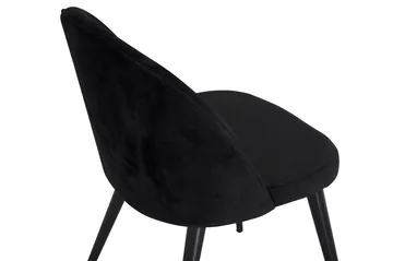Velvet Köksstol Sammet - Svart - Products - Möbler - Fåtölj & stolar - Matstol & köksstol