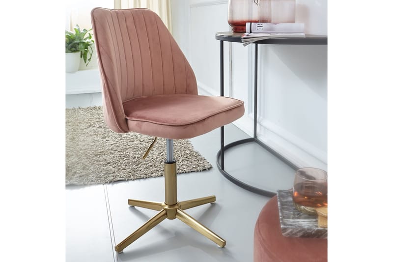 Willowdale Kontorsstol - Rosa/Guld - Products - Möbler - Fåtölj & stolar - Kontorsstol & skrivbordsstol