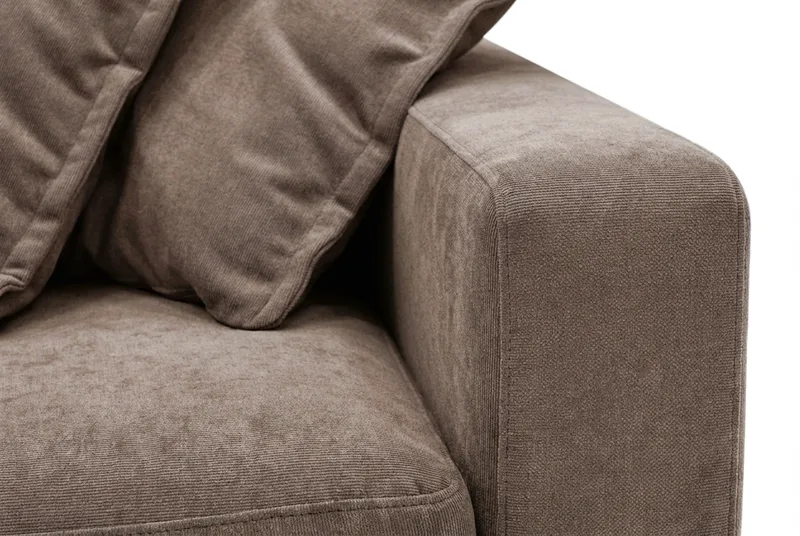 Valencia Extra Djup 5-sits Soffa i Chenille - Mörkbrun - Products - Möbler - Soffa