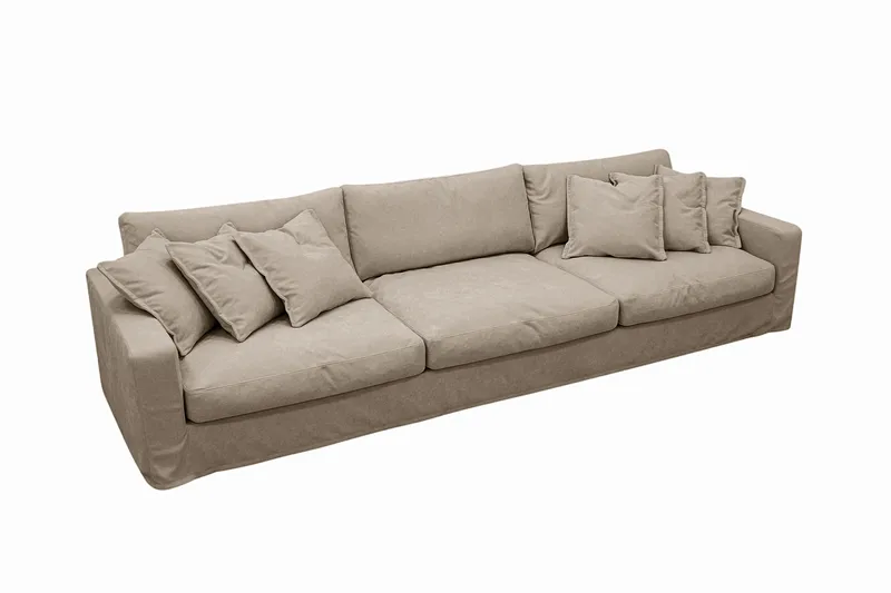Valencia Extra Djup 5-sits Soffa med avtagbar och tvättbar klädsel - Brun - Products - Möbler - Soffa