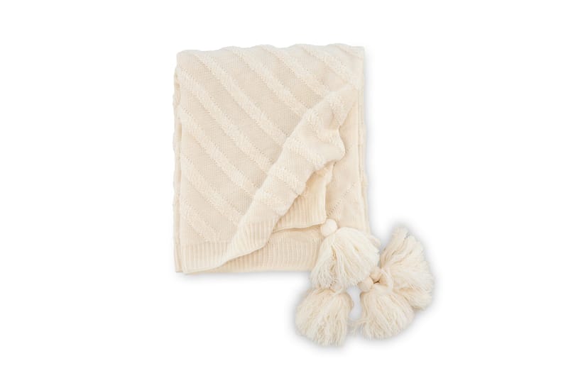 Katlyn Pläd 130x170 cm - Vit - Products - Textil & mattor - Filt & pläd