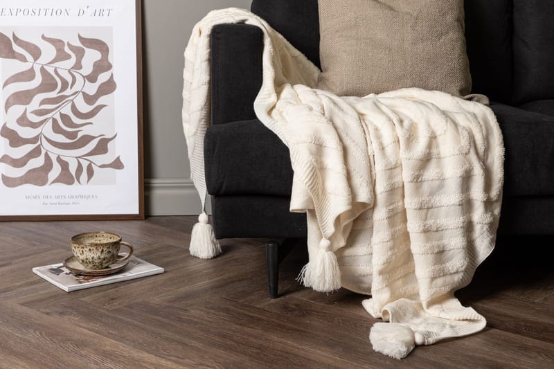 Katlyn Pläd 130x170 cm - Vit - Products - Textil & mattor - Filt & pläd