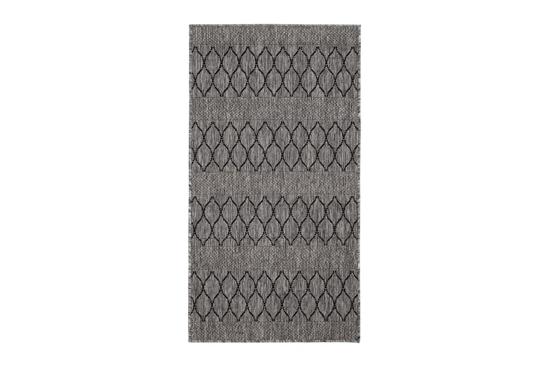 Madrid Bell Flatvävd Matta 80x340, Grå/Svart