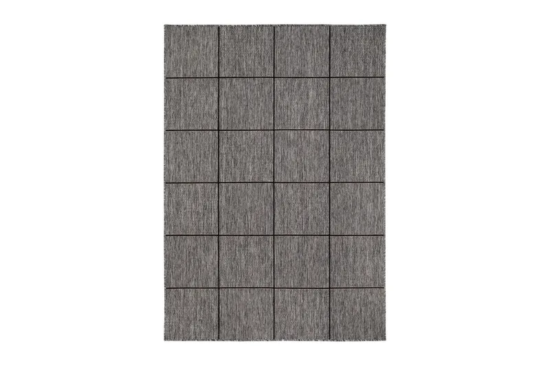 Madrid Square Flatvävd Matta 200x285 - Grå/Svart - Products - Textil & mattor - Matta - Flatvävd matta