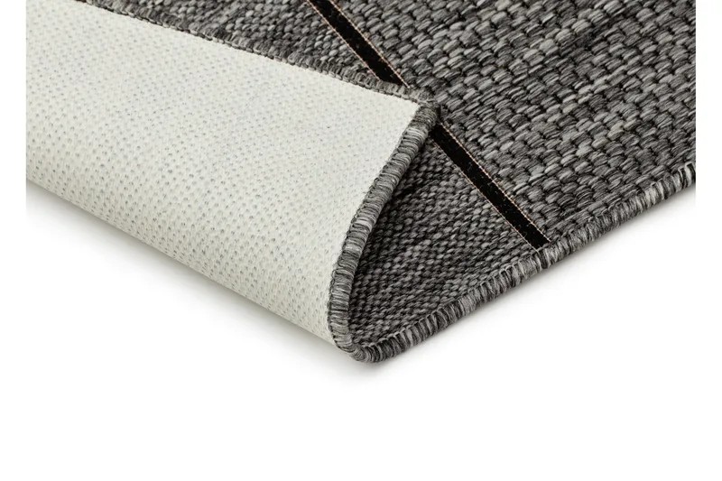 Madrid Square Flatvävd Matta 200x285 - Grå/Svart - Products - Textil & mattor - Matta - Flatvävd matta
