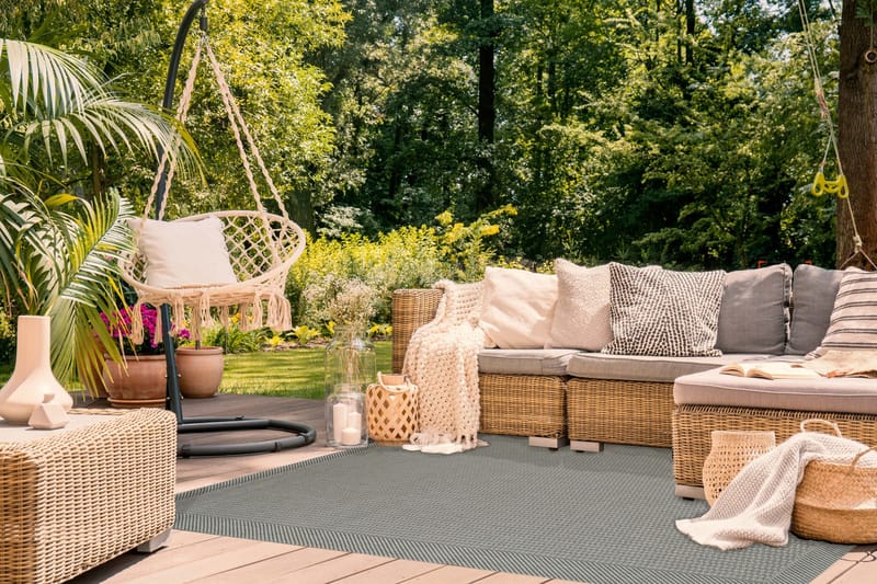 Miami Flatvävd Matta 200x290 cm - Grön - Products - Textil & mattor - Matta - Små mattor