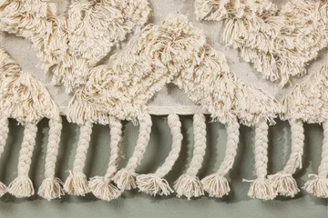 Hilda Vägghängd matta 50x80 cm - Vit - Products - Textil & mattor - Matta - Modern matta - Bomullsmatta