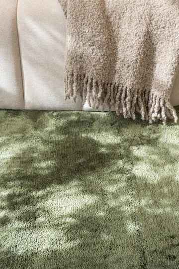 Cozy Ryamatta 160 cm Rund - Grön - Products - Textil & mattor - Matta - Modern matta - Ryamatta