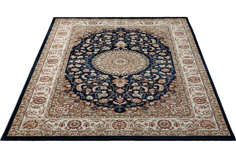 Dubai Medallion Wiltonmatta 80x150 cm, Blå