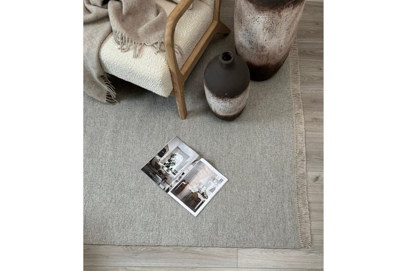 Eden Ullmatta 240x340 cm Rektangulär - Silver - Products - Textil & mattor - Matta - Modern matta - Ullmatta
