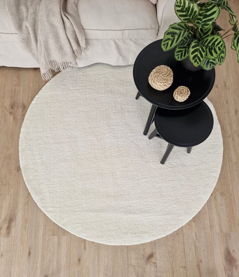 Feel Matta 200 Rund - Vit - Products - Textil & mattor - Matta - Modern matta - Ryamatta