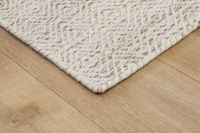 Gåsöga Ullmatta 140x200 cm Rektangulär - Beige - Products - Textil & mattor - Matta - Modern matta - Ullmatta