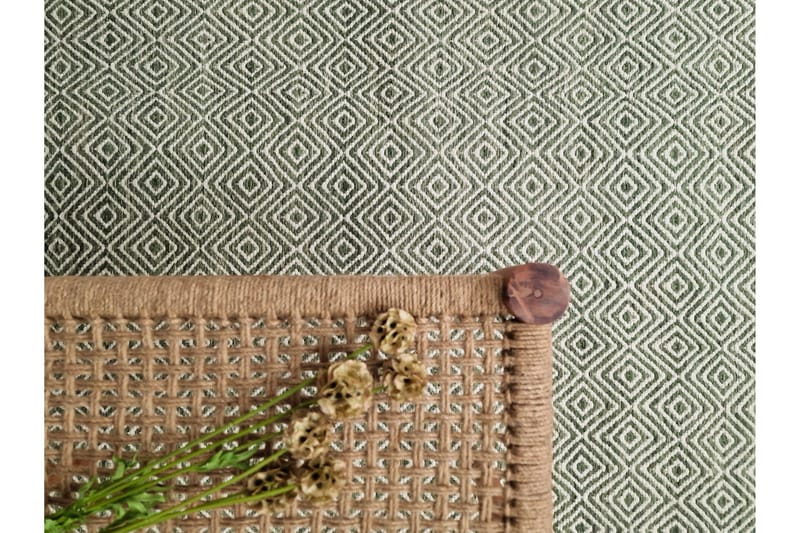 Gåsöga Ullmatta 300x400 cm Rektangulär - Grön - Products - Textil & mattor - Matta - Modern matta - Ullmatta