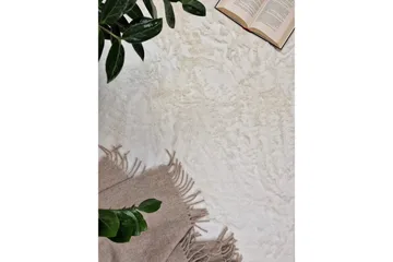 Heaven Ryamatta Vit rund 120 - Vit - Products - Textil & mattor - Matta - Modern matta - Ryamatta