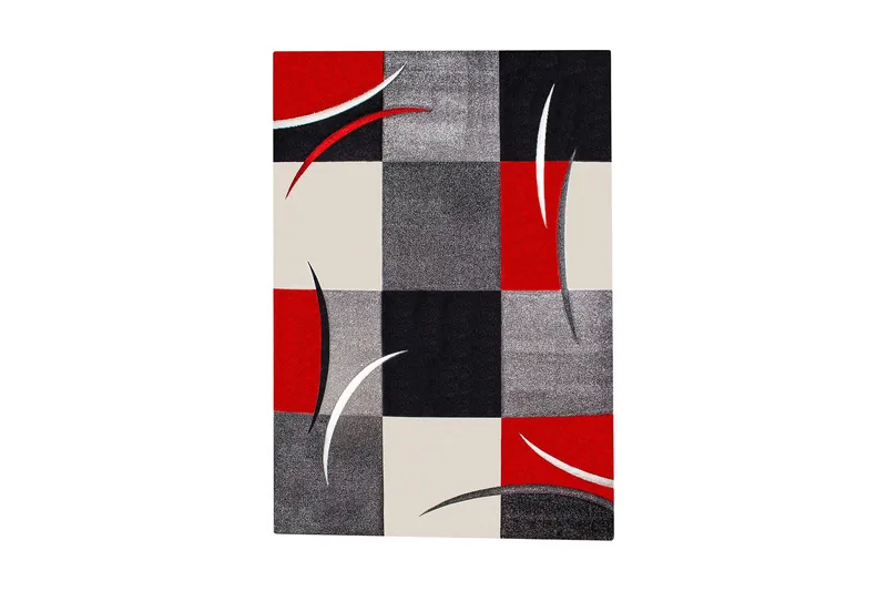 London Patch Friezematta 200x290, Röd