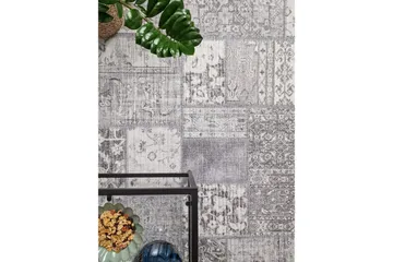 Patchwork Wiltonmatta 160x230 cm Rektangulär - Silver - Products - Textil & mattor - Matta - Modern matta - Wiltonmatta