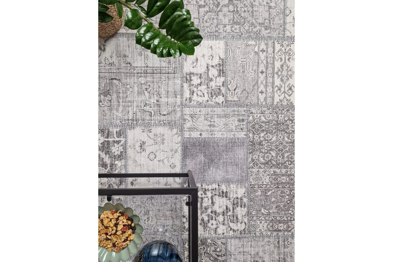 Patchwork Wiltonmatta 200x290 cm Rektangulär - Silver - Products - Textil & mattor - Matta - Modern matta - Wiltonmatta