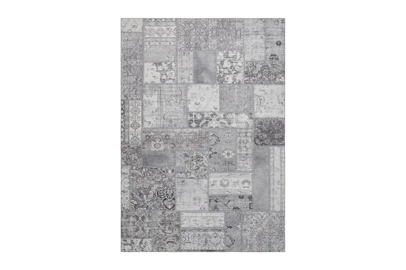 Patchwork Wiltonmatta 200x290 cm Rektangulär, Silver