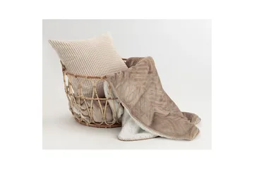 Pläd Sherpa 130 x 170 cm - Linne - Products - Textil & mattor - Filt & pläd