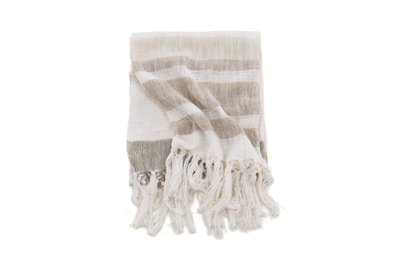 Sandy Pläd 130x170 cm - Offwhite/Beige/Brun - Products - Textil & mattor - Filt & pläd