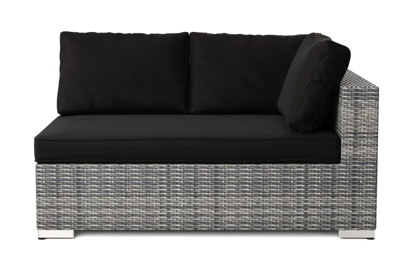 Bahamas Högermodul utomhus 140 cm i konstrotting, Grå